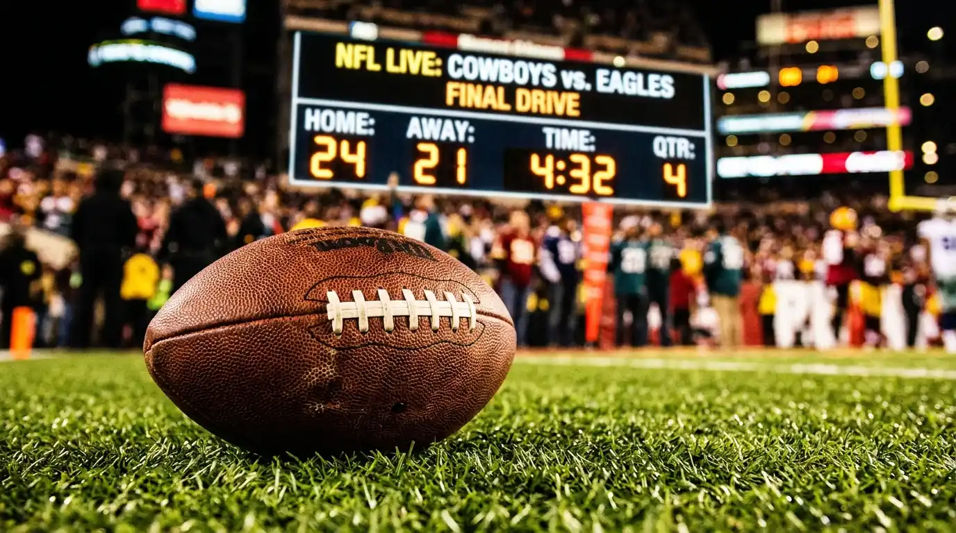 Pantalla de apuestas en vivo durante un partido NFL con cuotas cambiando en tiempo real