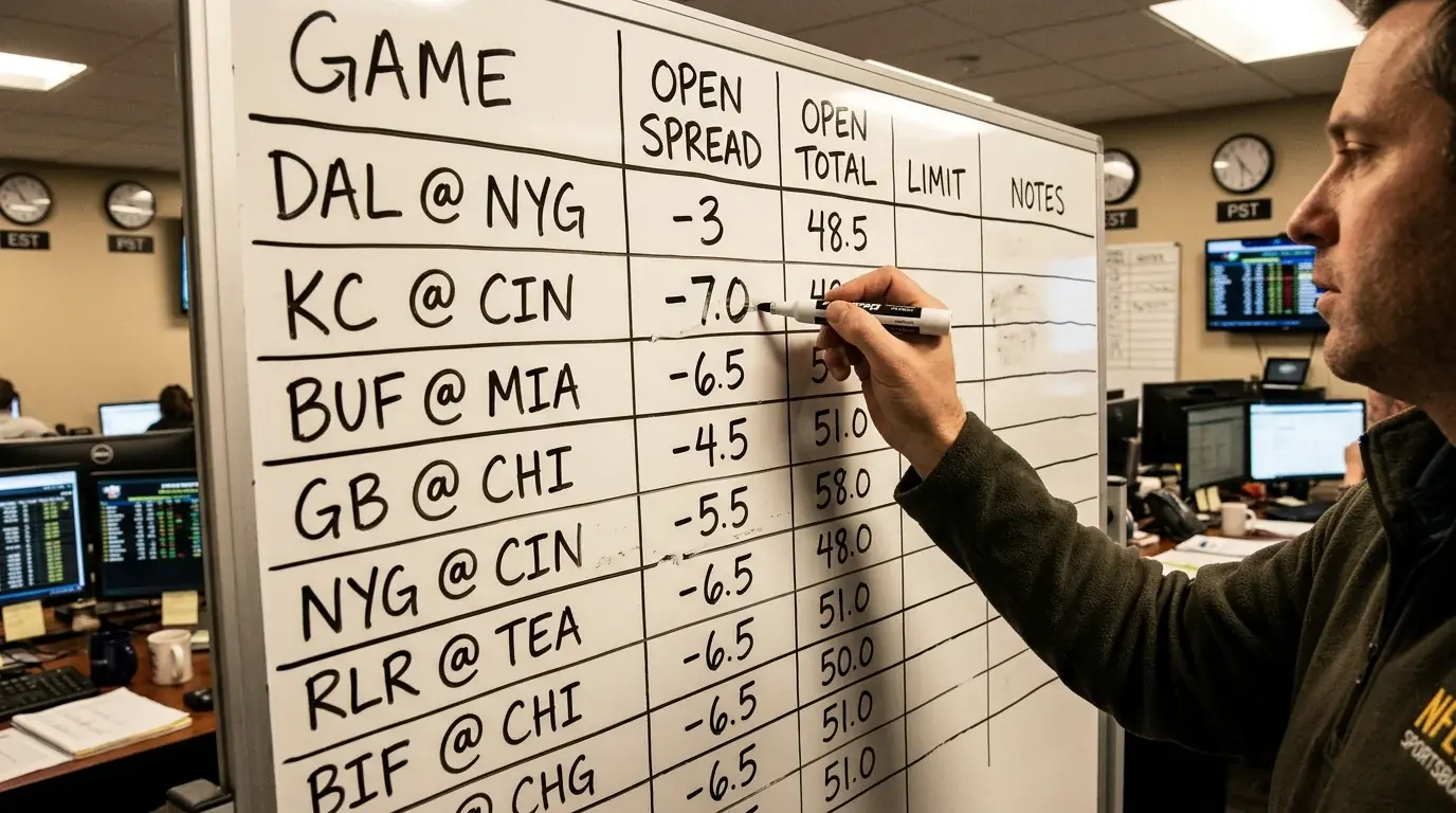 Líneas de Apertura NFL – Formación y Movimiento
